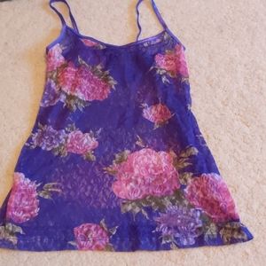 Sheer floral camisole
